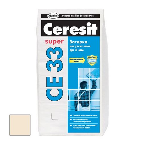 Затирка цементная Ceresit CE 33 Super Натура 2 кг