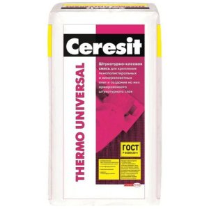 Штукатурно-клеевая смесь Ceresit Thermo Universal 25 кг