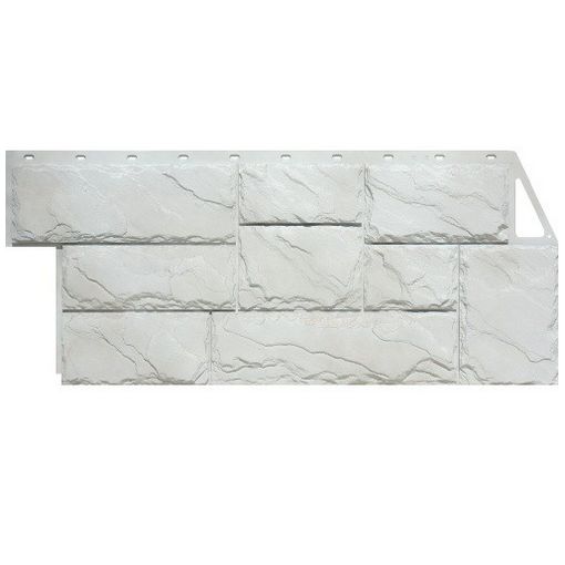 Панель фасадная FineBer Камень крупный 1080х452 мелованный белый